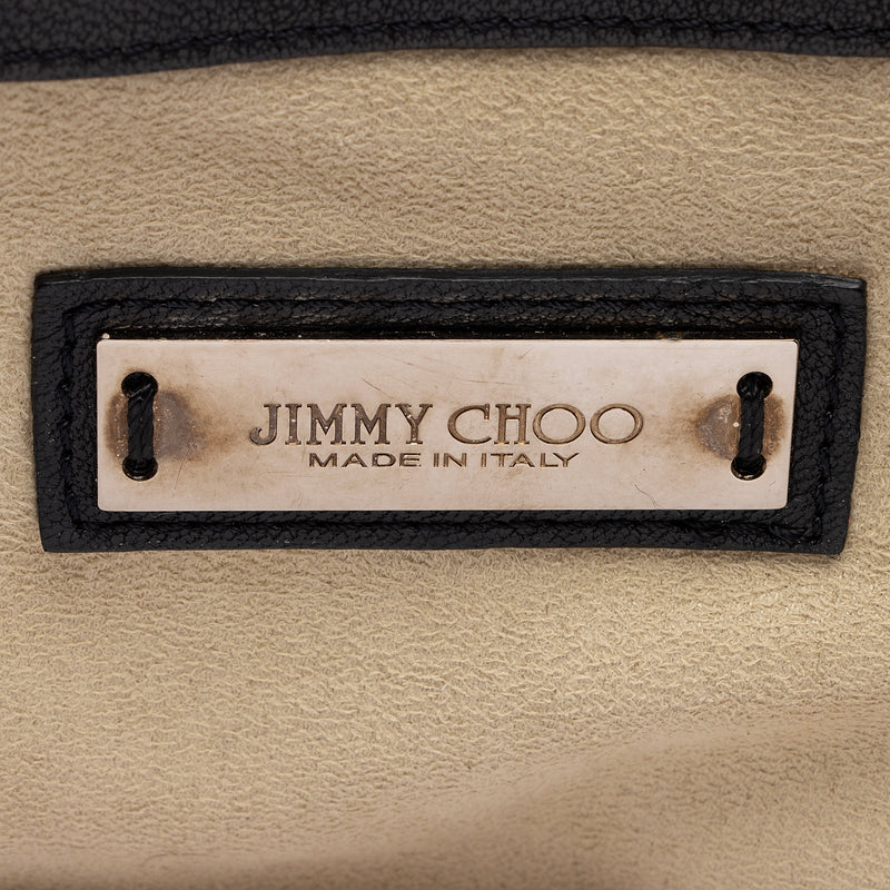 Jimmy Choo Leather Biker Saddle Chain Large Shoulder Bag (SHF-22993)