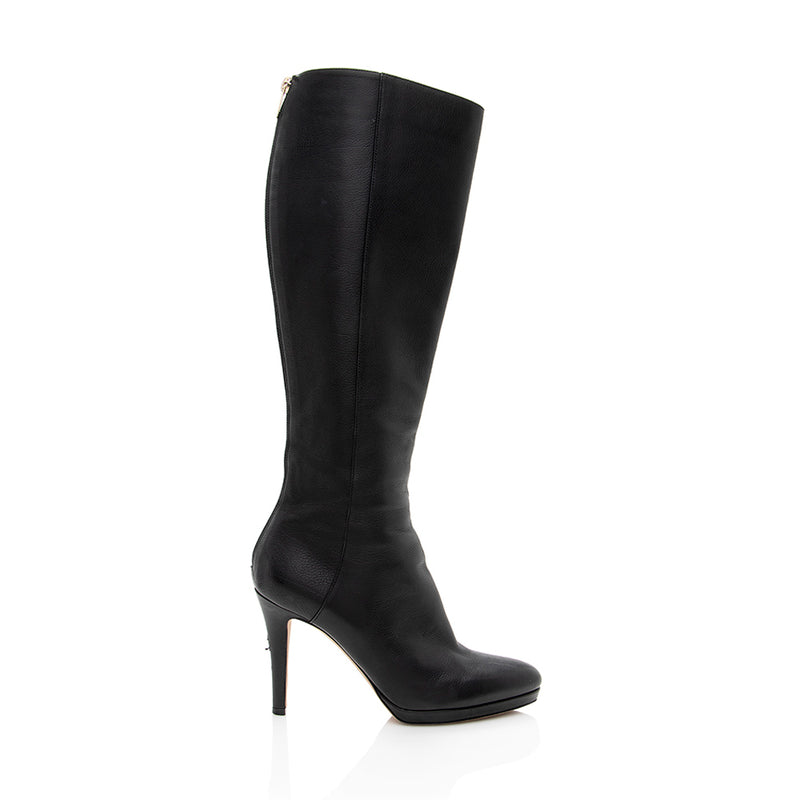 Jimmy Choo Leather Knee High Boots - Size 6.5 / 36.5 (SHF-18128)