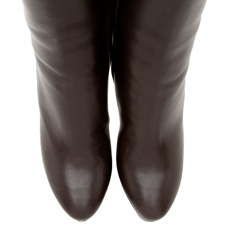 Jimmy Choo Leather Knee High Mara Boots - Size 6 / 36 (SHF-19328)