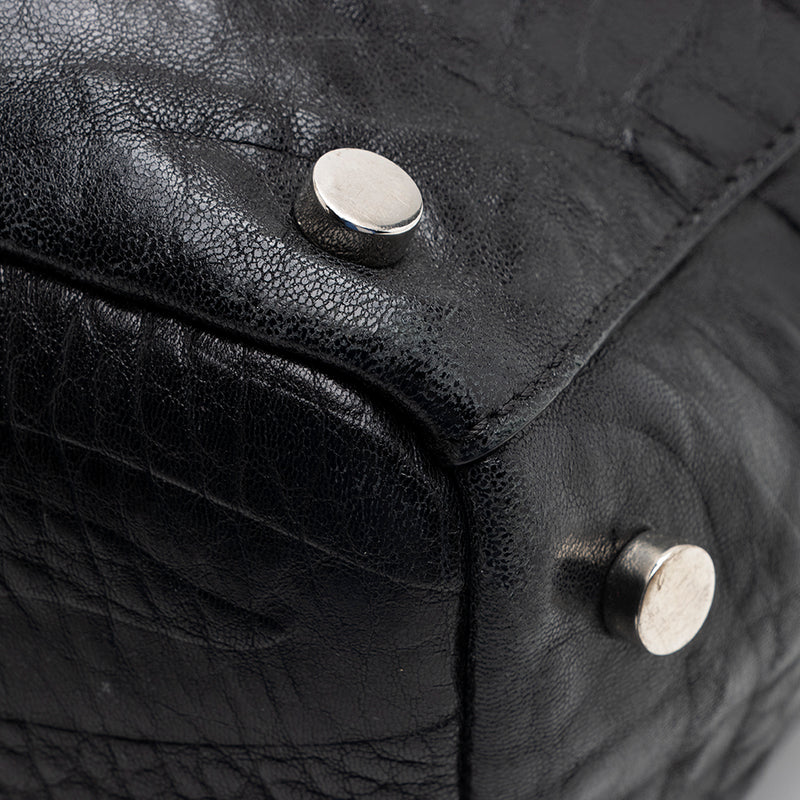 Jimmy Choo Leather Raven Shoulder Bag (SHF-17988)