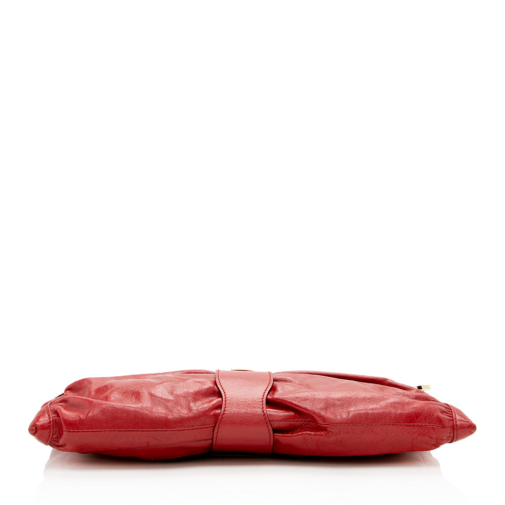 Jimmy Choo Leather Rio Clutch (SHF-16471)