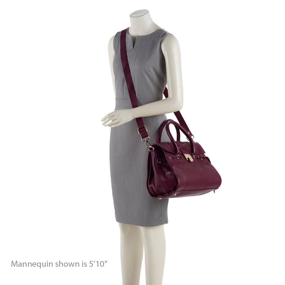 Jimmy Choo Leather Rosalie Satchel (SHF-18279)