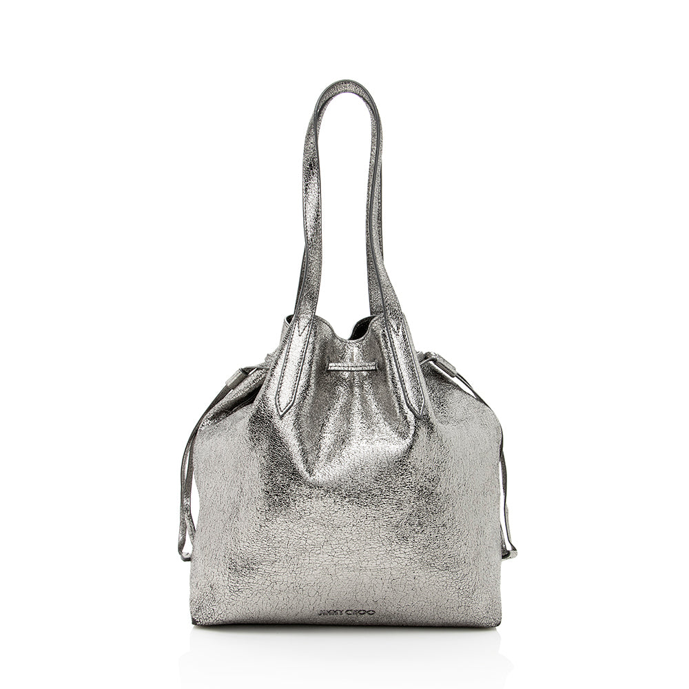 Jimmy Choo Metallic Calfskin Barra Tote (SHF-19425)