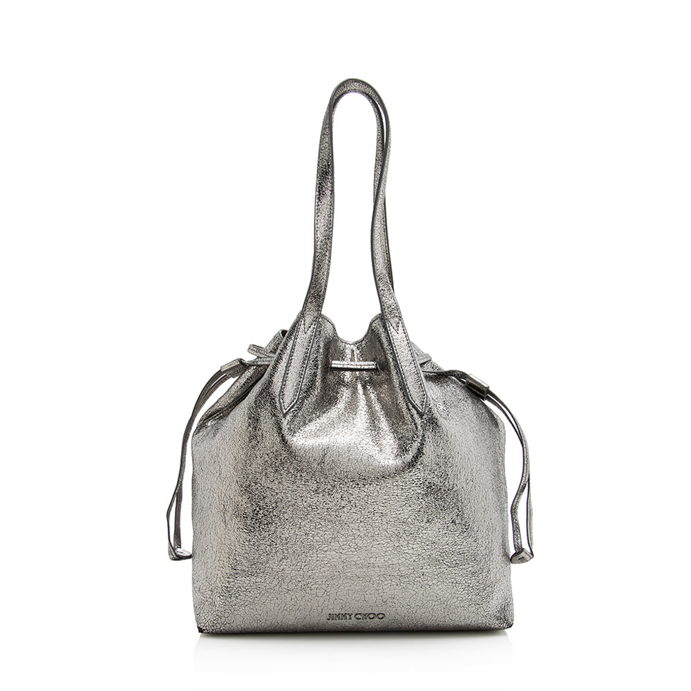 Jimmy Choo Metallic Calfskin Barra Tote (SHF-21618)