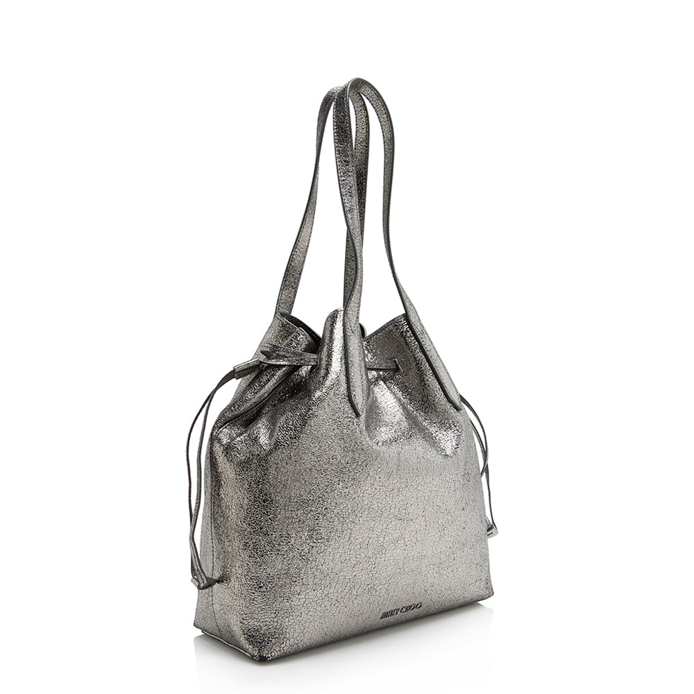Jimmy Choo Metallic Calfskin Barra Tote (SHF-21618)
