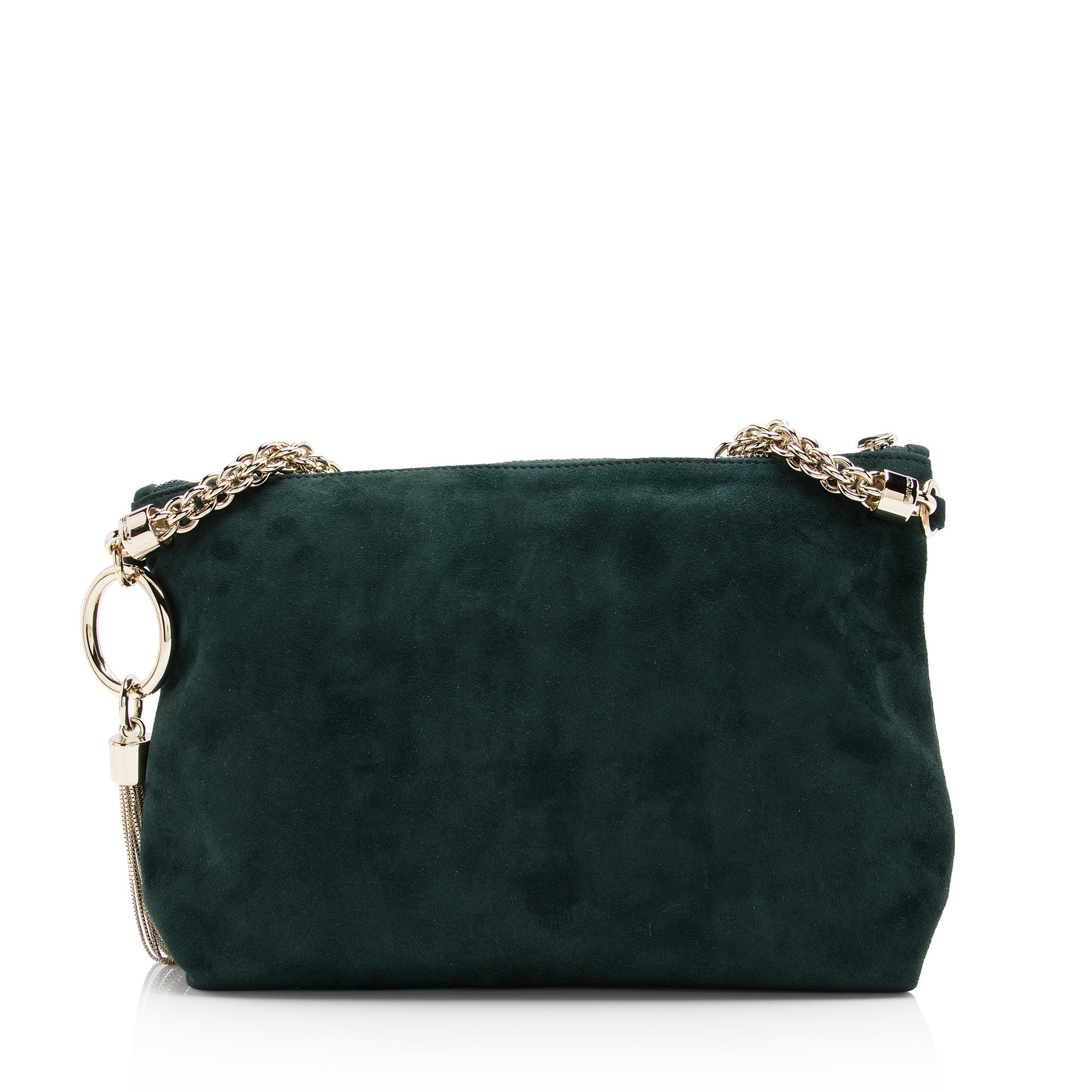 Jimmy Choo Suede Shimmer Callie Chain Clutch (SHF-23649)