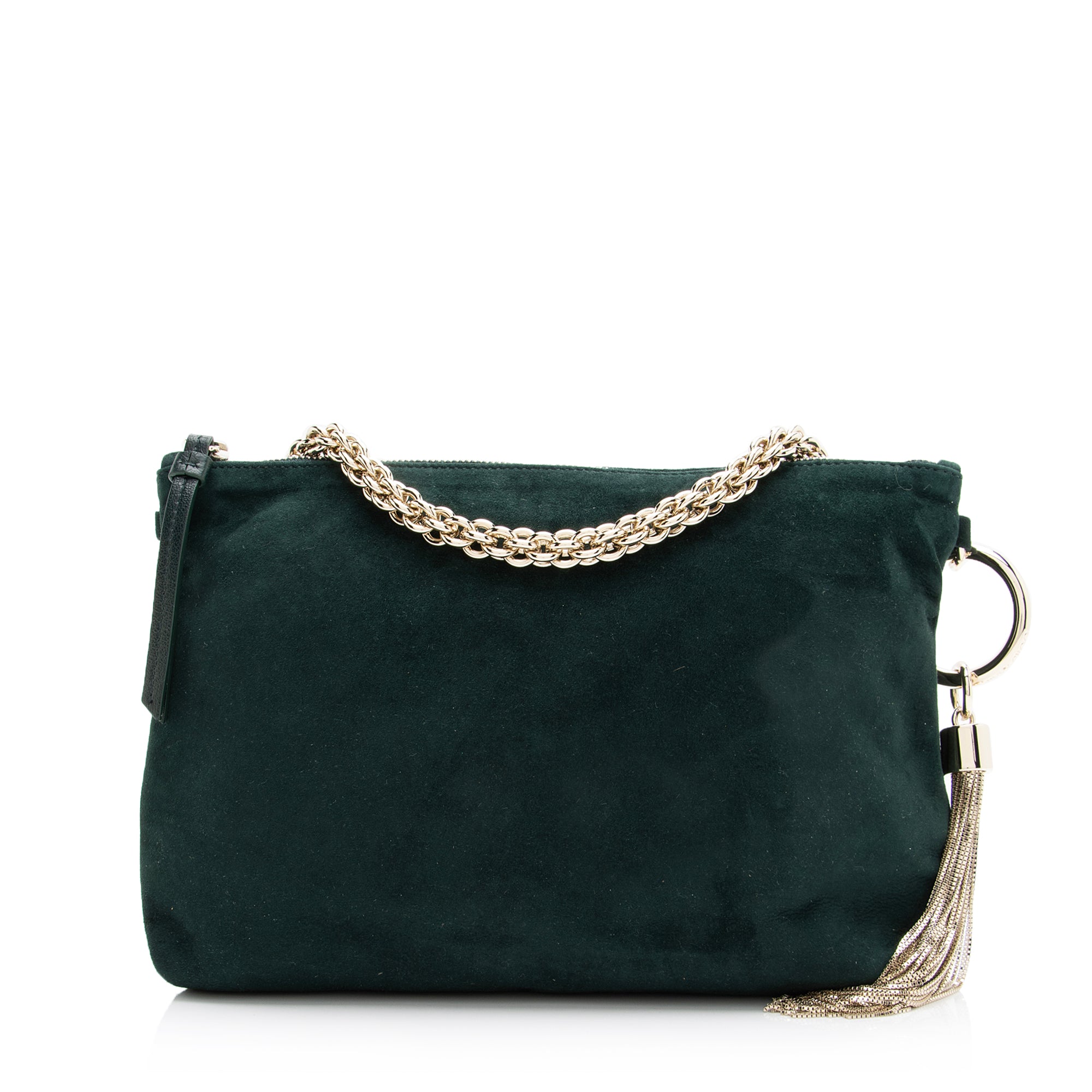 Jimmy Choo Suede Shimmer Callie Chain Clutch (SHF-23649)