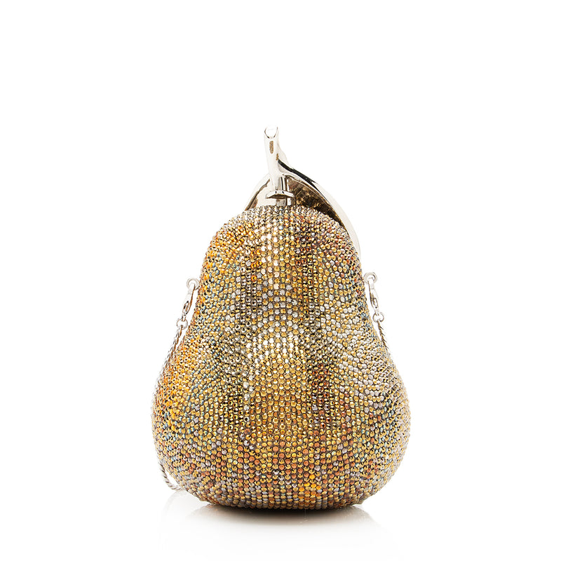 Judith Leiber Crystal Golden Pear Minaudiere (SHF-23946)