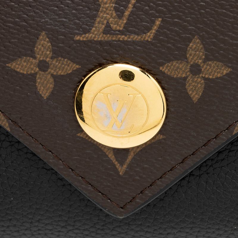 Louis Vuitton Double V Handbag Calfskin and Monogram Canvas Brown