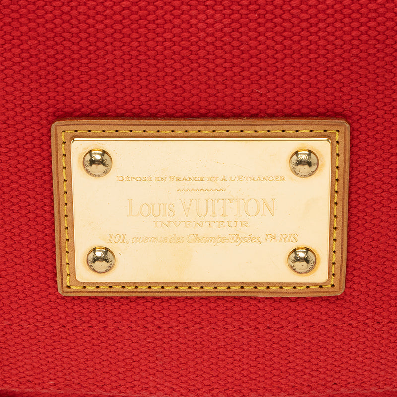 Louis Vuitton Red Canvas Antigua Besace PM Shoulder Bag.  Luxury, Lot  #75045