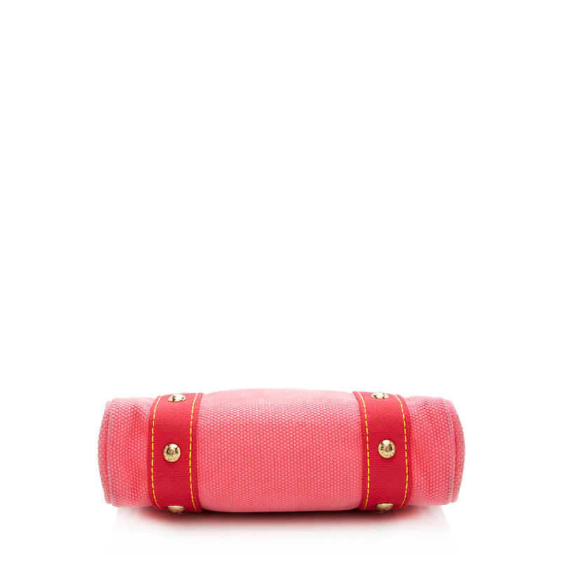 Louis Vuitton Antigua Cabas Pink Canvas Shoulder Bag PM Louis Vuitton