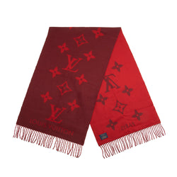 vuitton monogram scarf red