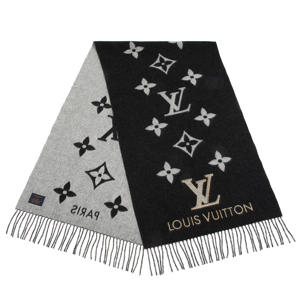 Louis Vuitton The Ultimate Scarf Black in Cashmere/Wool - US