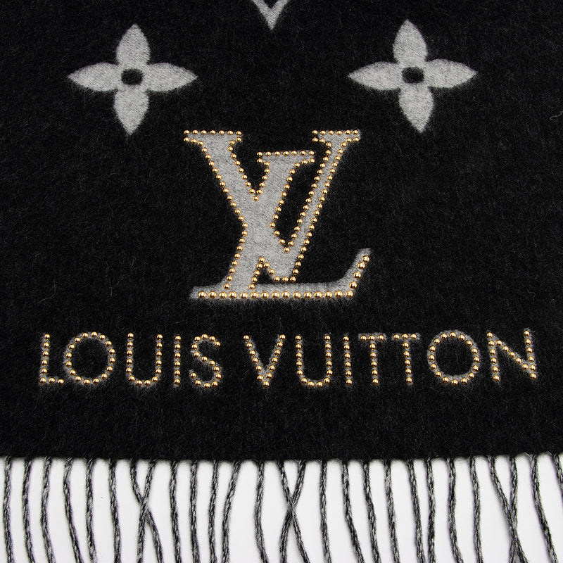 Louis Vuitton - Authenticated Reykjavik Scarf - Cashmere Black Plain for Women, Very Good Condition