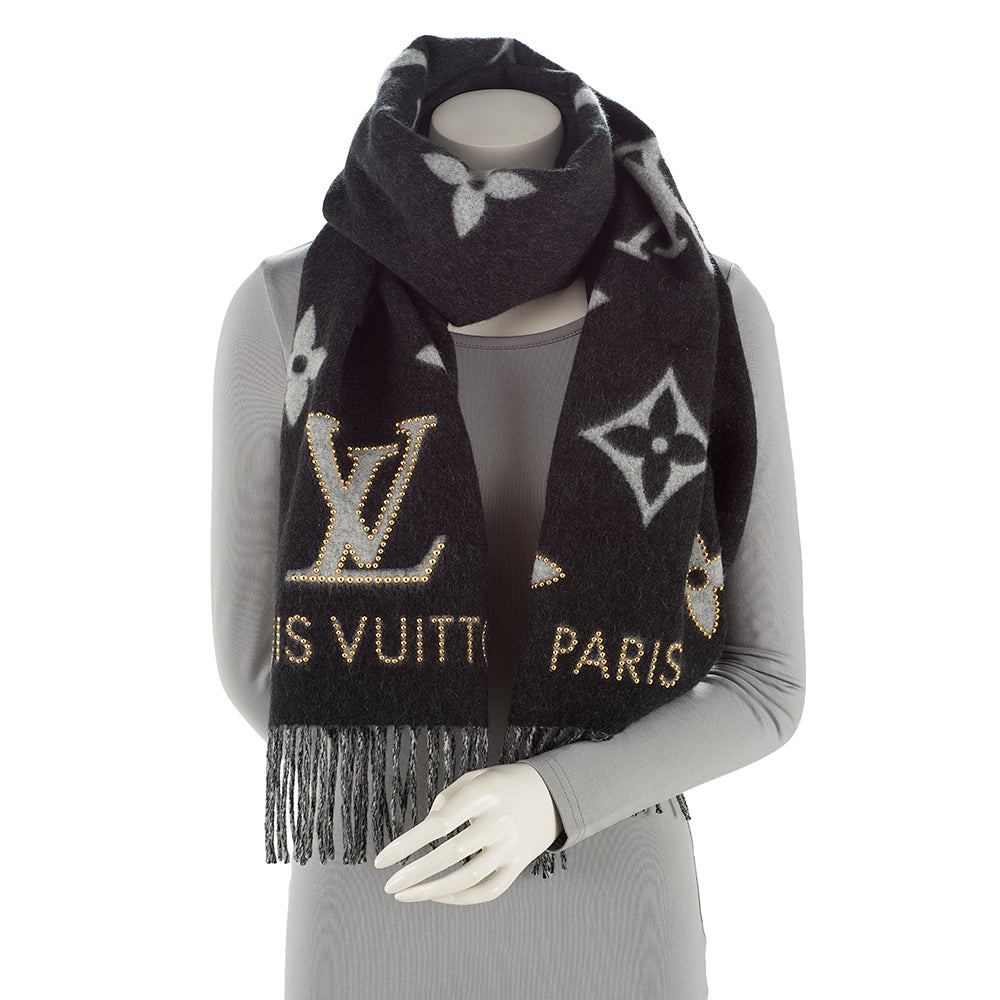 Louis Vuitton Cashmere Studdy Reykjavik Scarf (SHF-20064)