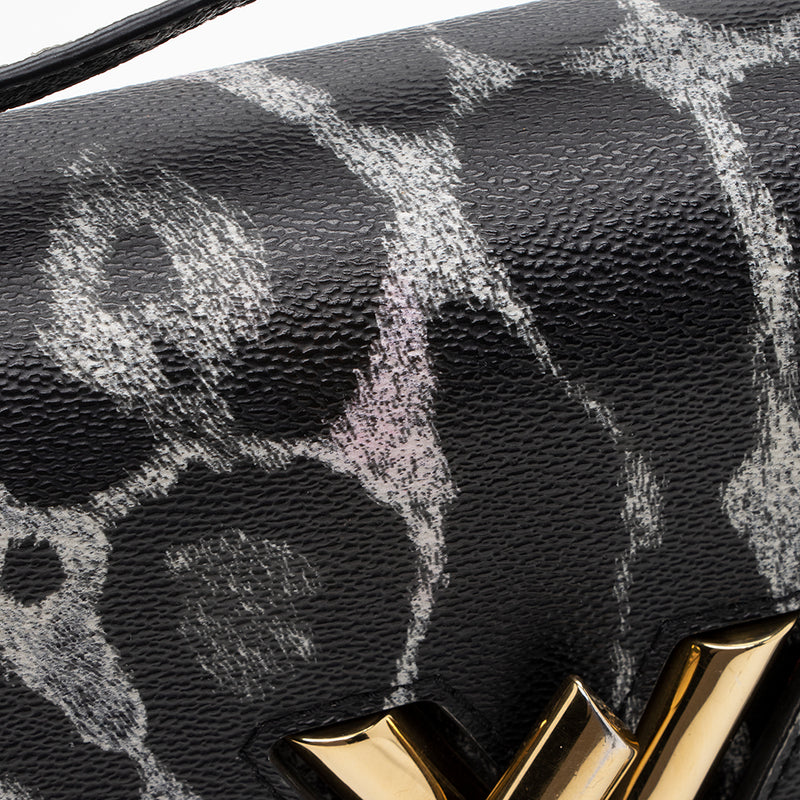 Louis Vuitton Twist Convertible Handbag Wild Animal Print Canvas MM at  1stDibs