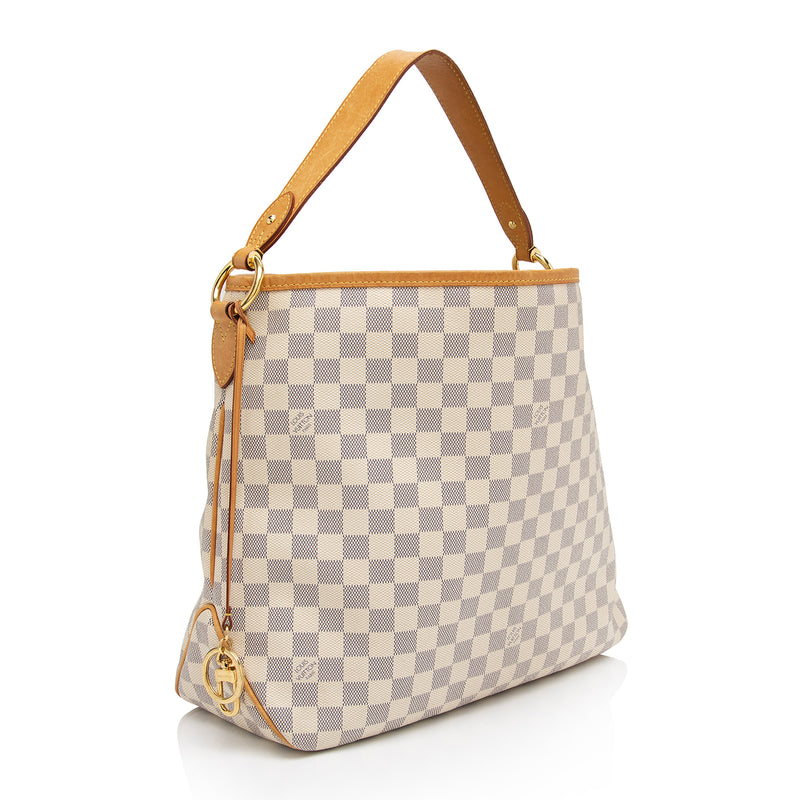 Louis Vuitton Damier Azur Delightful MM Shoulder Bag (SHF-dOaylq