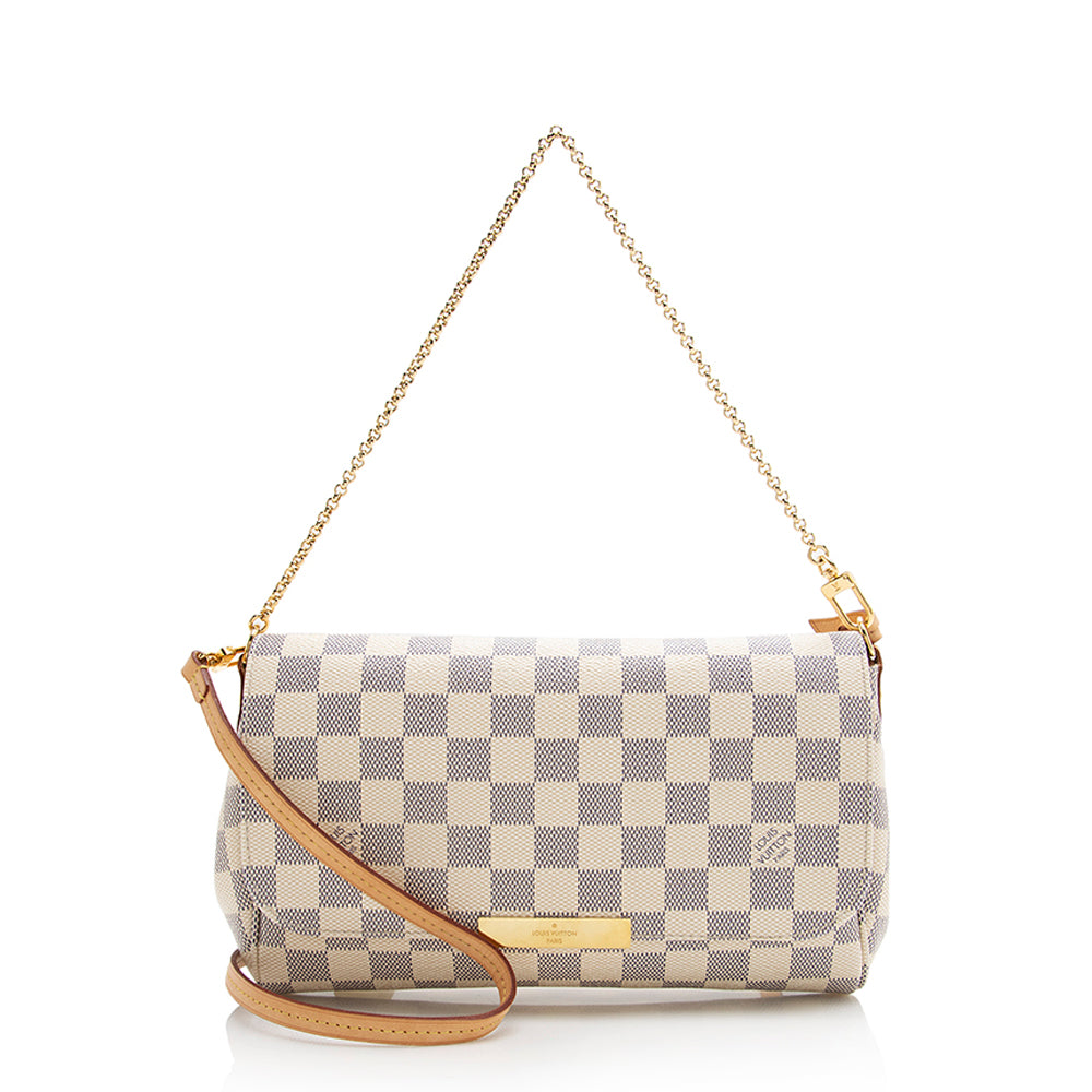 Louis Vuitton Damier Azur Favorite MM Shoulder Bag (SHF-juX6f7