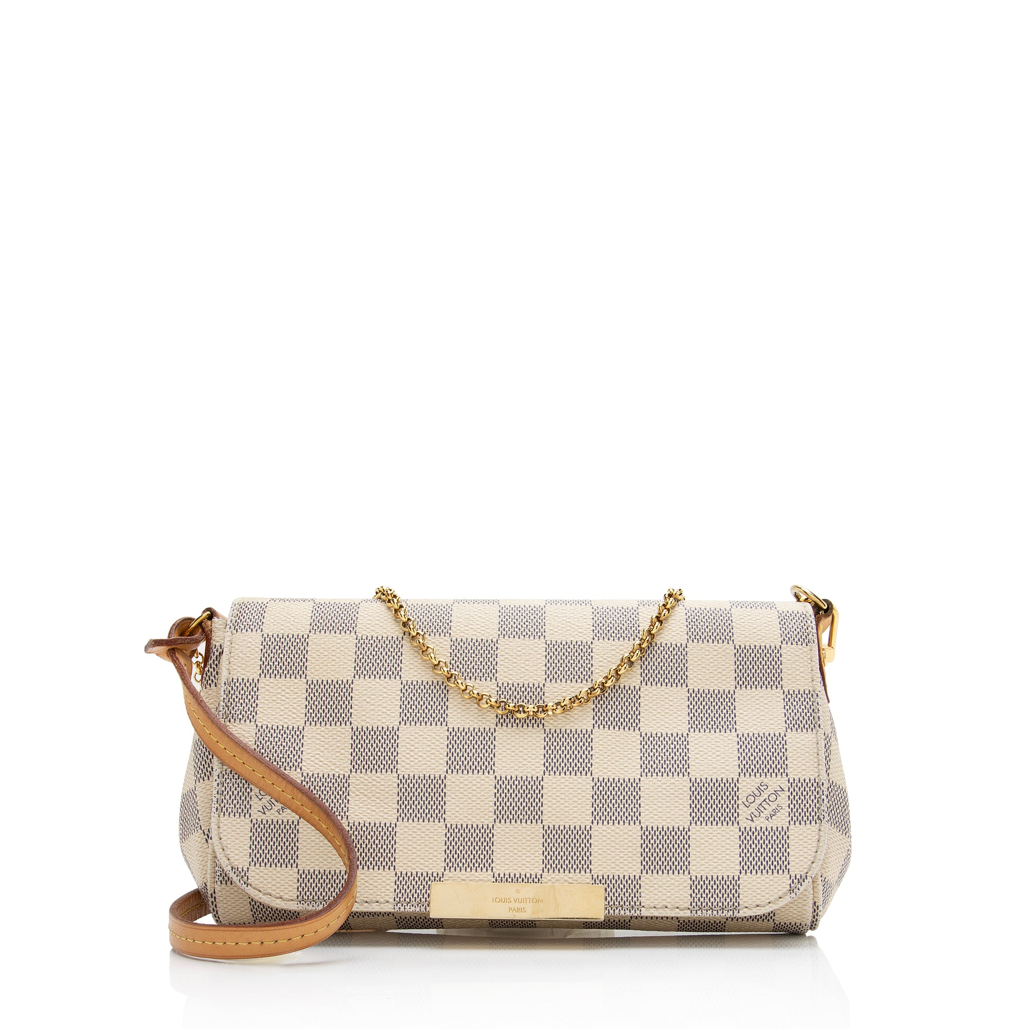 Louis Vuitton Damier Azur Favorite MM Shoulder Bag (SHF-Qu1qkL)