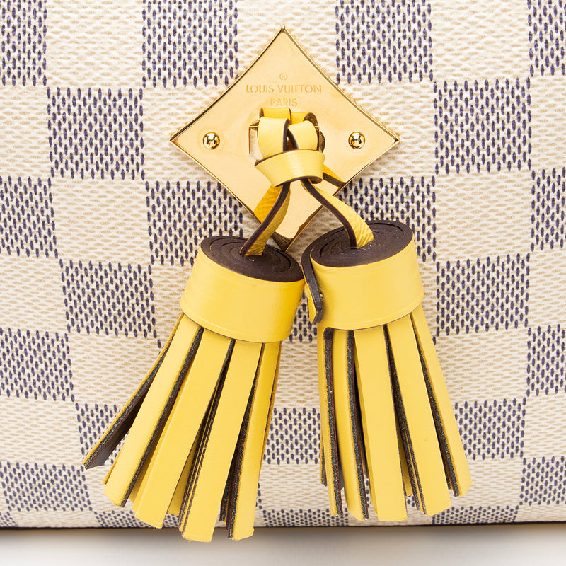 Louis Vuitton Yellow Damier Azur Saintonge Bag