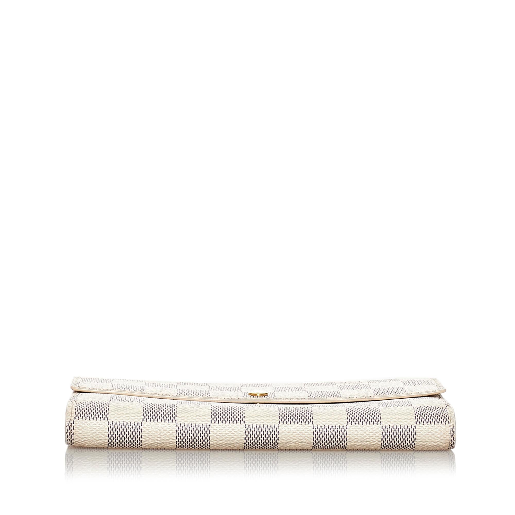 Louis Vuitton Damier Azur Sarah Long Wallet (SHG-30266)