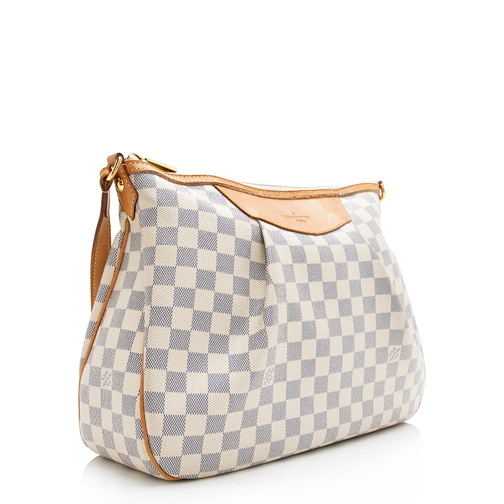 Louis Vuitton Damier Azur Siracusa MM Shoulder Bag (SHF-21272)