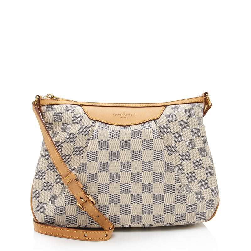 Louis Vuitton Siracusa PM Damier Azur Bag Authentic Purse Handbag