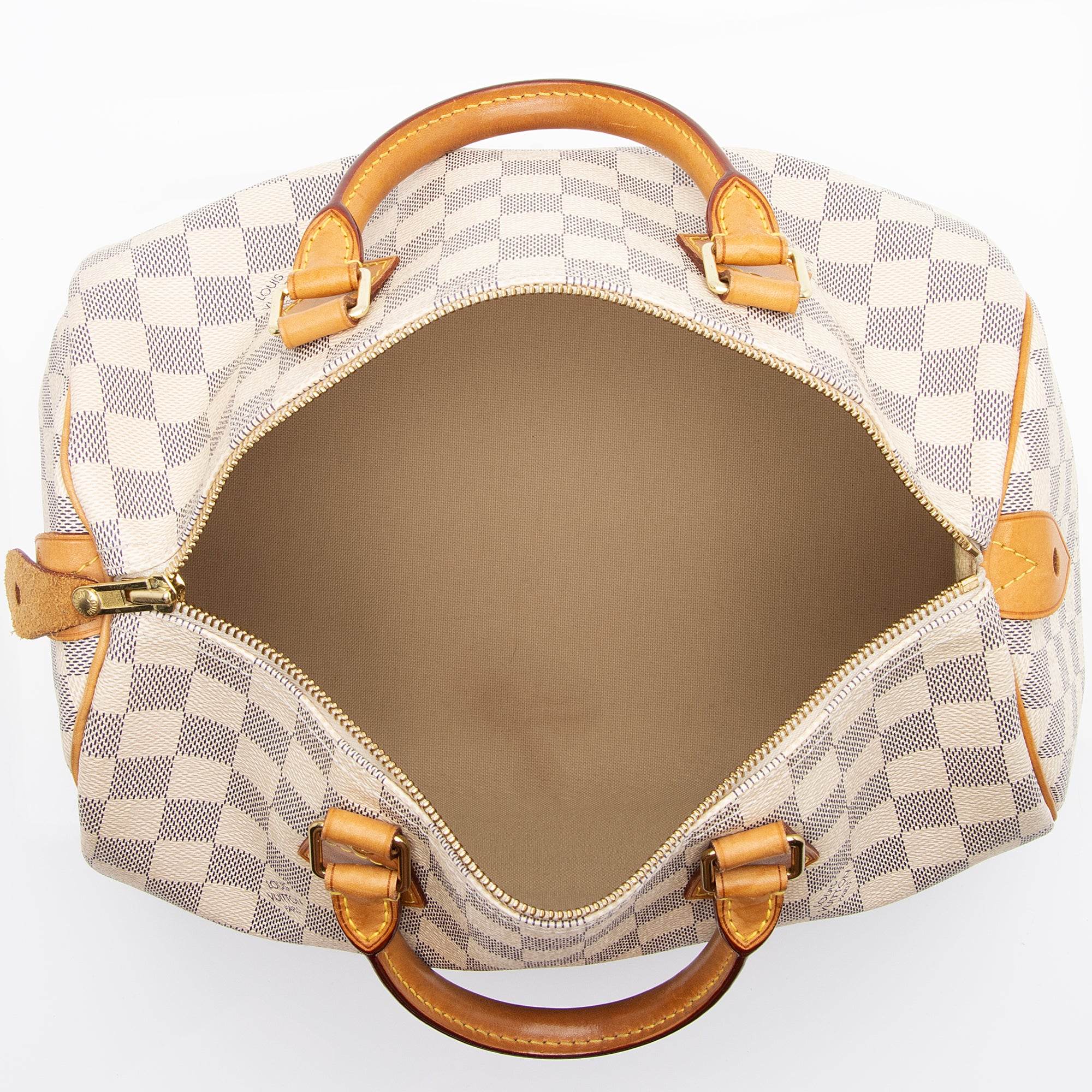 Louis Vuitton Damier Azur Speedy 30 Satchel (SHF-EJWajq)