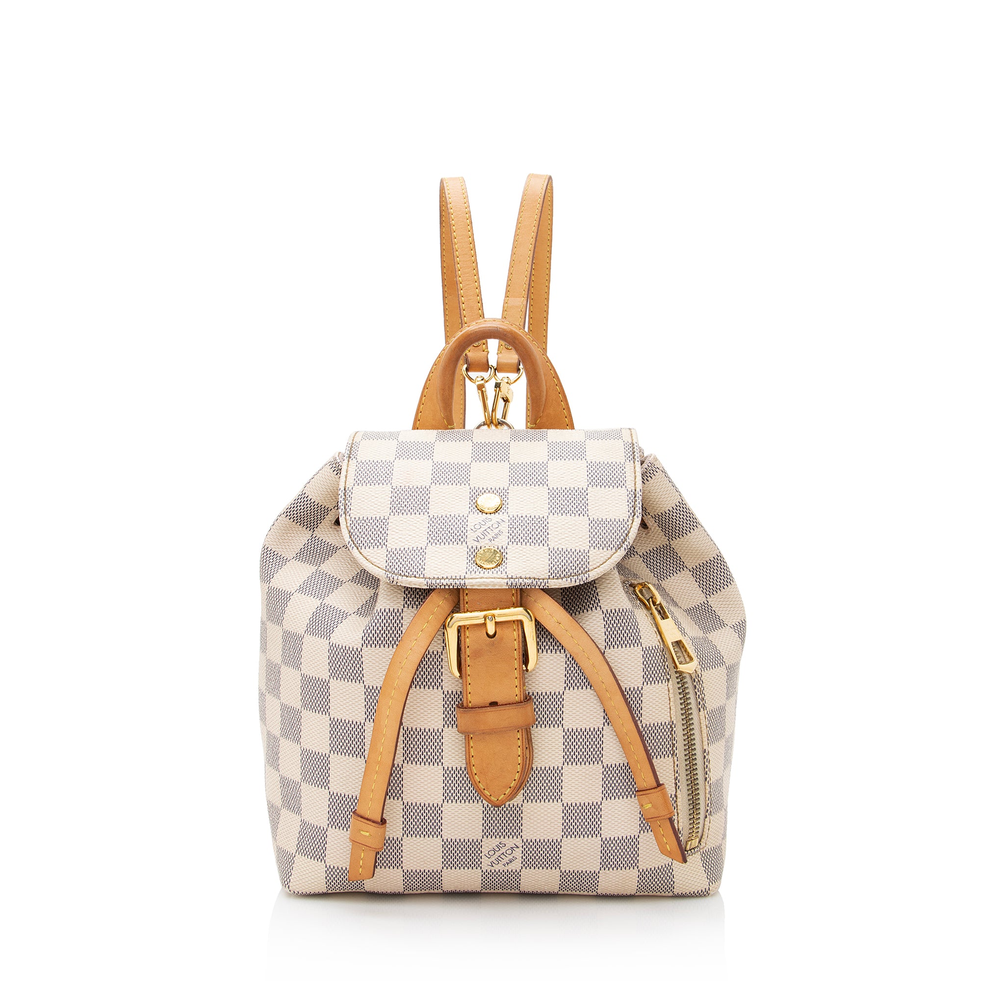 Louis Vuitton Damier Azur Sperone BB Backpack (SHF-22843)