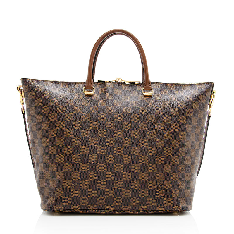 Louis Vuitton Tote Belmont Damier Ebene With Accessories Brown in