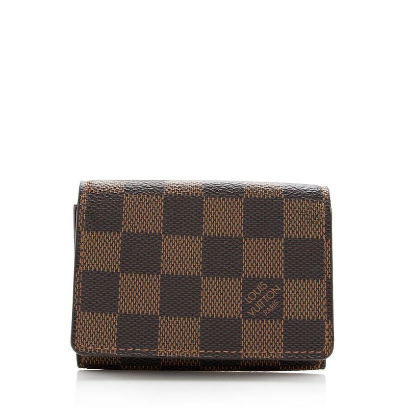 Louis Vuitton Brown Damier Ebene Pattern Card Holder
