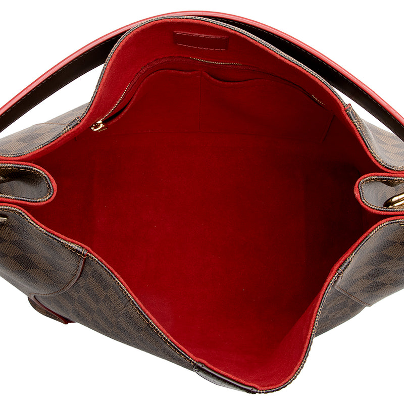 Authentic Louis Vuitton Caissa Damier Ebene x Red Hobo Shoulder