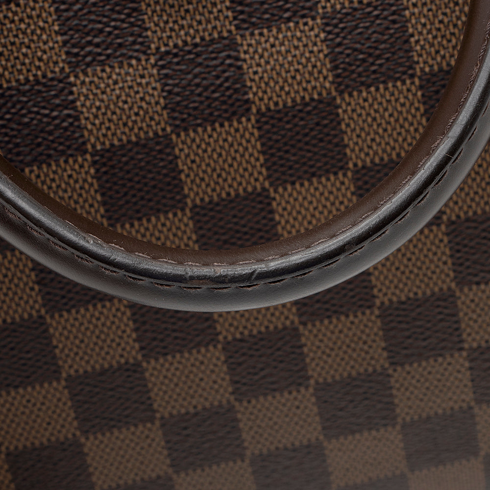 Louis Vuitton Damier Ebene Cuir Taurillon Normandy Satchel (SHF-21186)