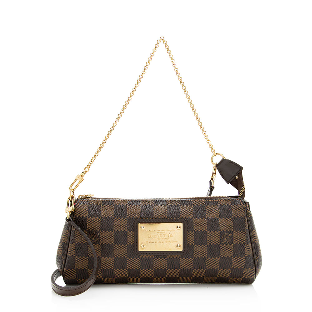 Louis Vuitton Damier Ebene Eva Clutch (SHF-20159)