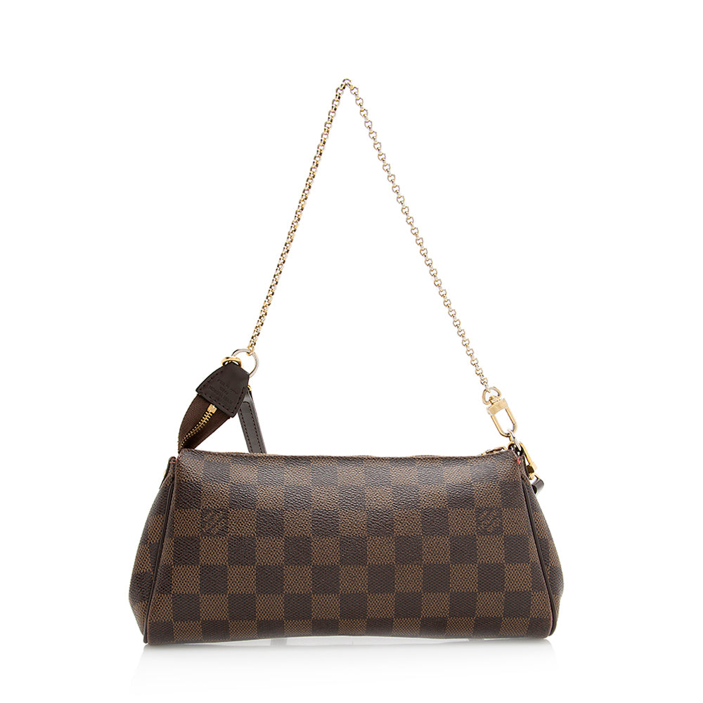 Louis Vuitton Damier Ebene Eva Clutch (SHF-20387)