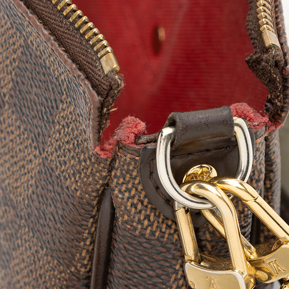 Louis Vuitton Damier Ebene Eva Clutch (SHF-20387)