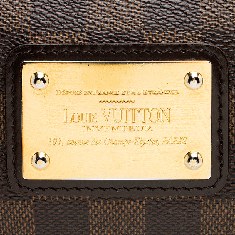 Louis Vuitton Damier Ebene Eva Clutch (SHF-20387)