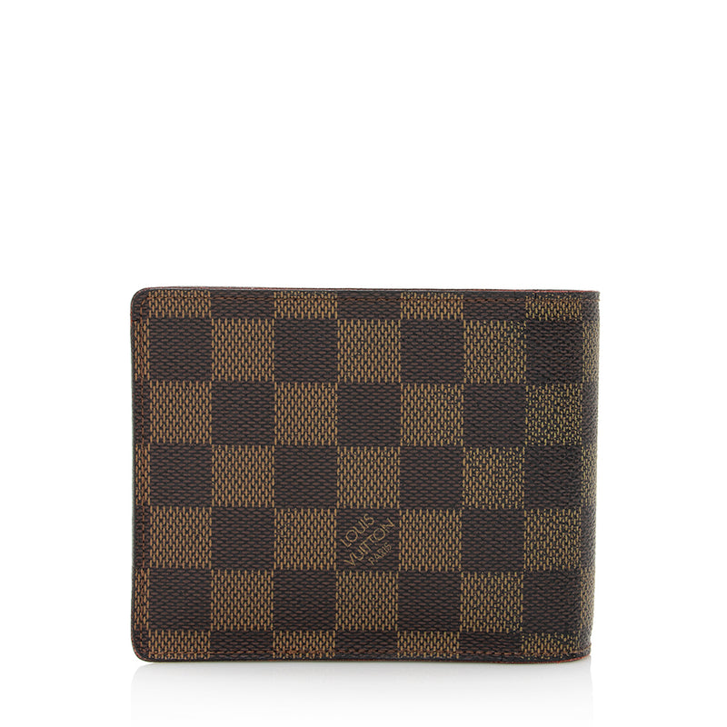 louis vuitton brown checkered wallet