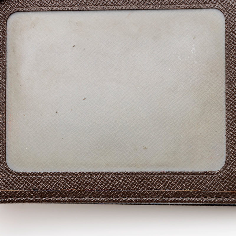 LOUIS VUITTON Damier Ebene Bifold Wallet Florin N60011 Brown