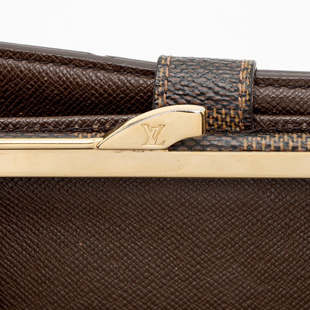 Louis Vuitton Damier Ebene French Purse Wallet (SHF-18957)