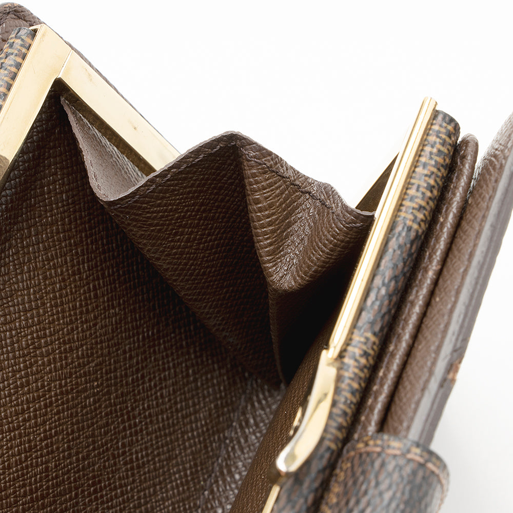 Louis Vuitton Damier Ebene French Purse Wallet (SHF-18957)