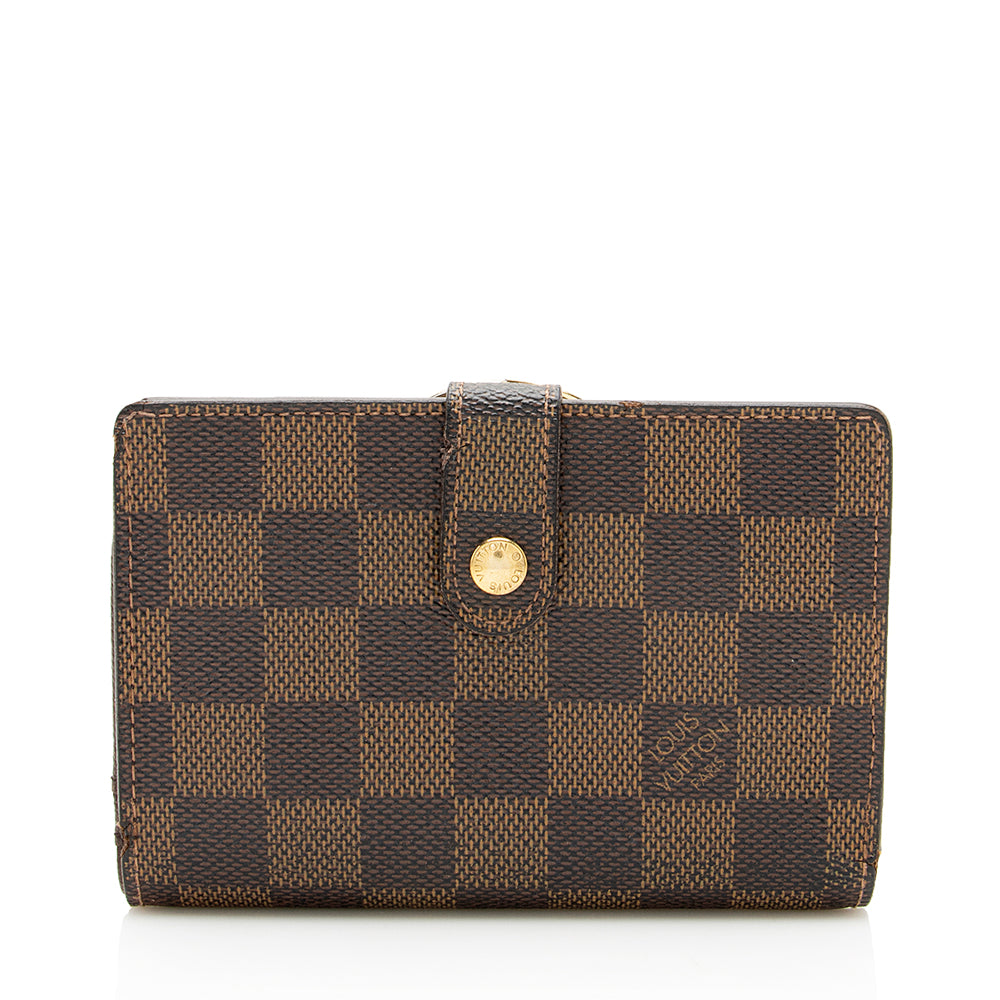 Louis Vuitton Damier Ebene French Purse Wallet (SHF-18957)