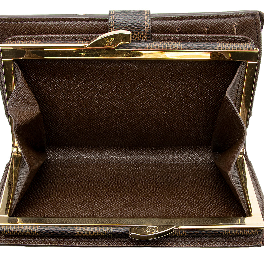 Louis Vuitton Damier Ebene French Purse Wallet (SHF-18957)