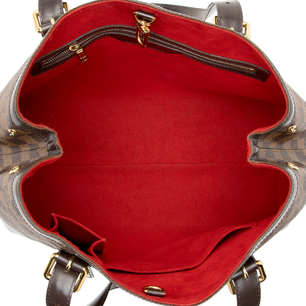 Louis Vuitton Damier Ebene Hampstead MM Tote (SHF-20804)