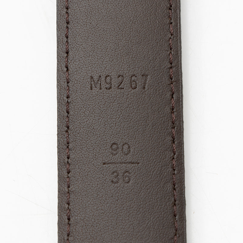 Louis Vuitton Damier Ebene Initials Belt - Size 36 / 90 (SHF-18318)