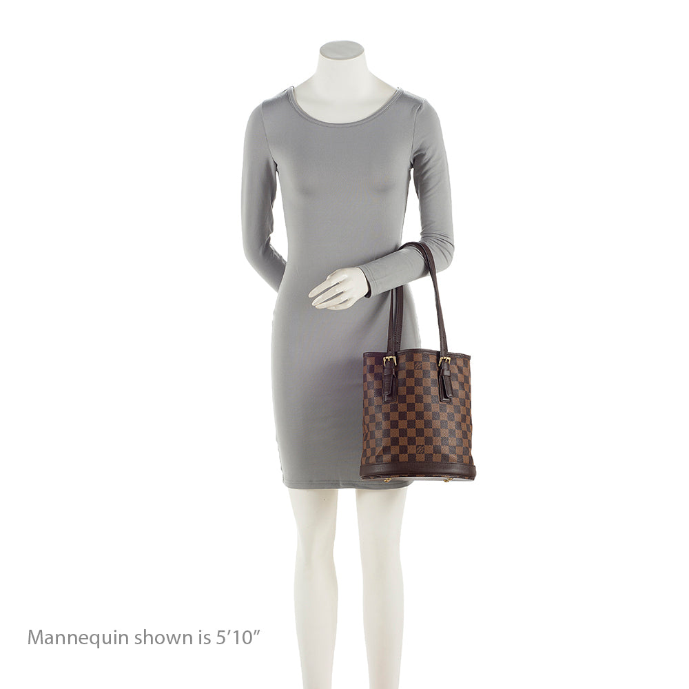 Louis Vuitton Damier Ebene Marais Bucket Tote (SHF-22212)