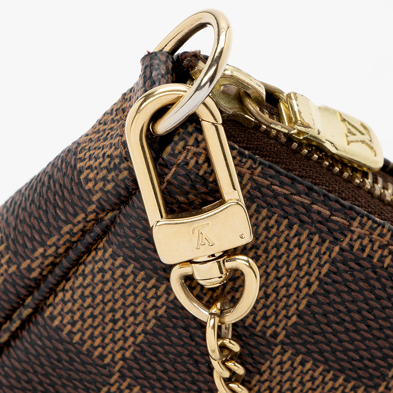 Louis Vuitton Damier Ebene Mini Pochette Accessoires (SHF-15739)