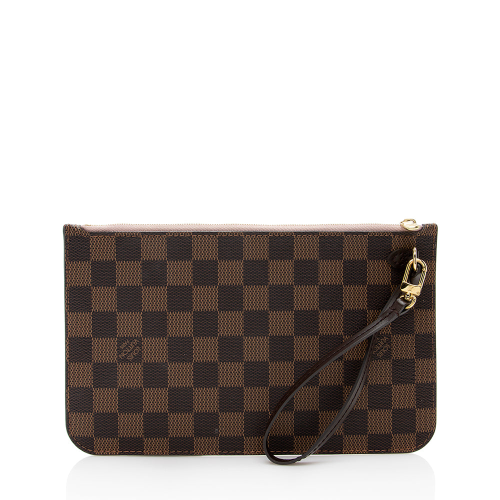 Louis Vuitton Damier Ebene Neverfull MM Pochette (SHF-19212)