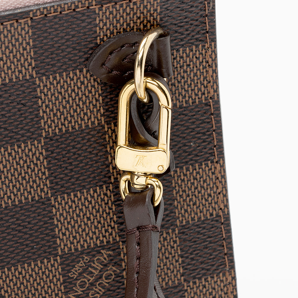 Louis Vuitton Damier Ebene Neverfull MM Pochette (SHF-19212)