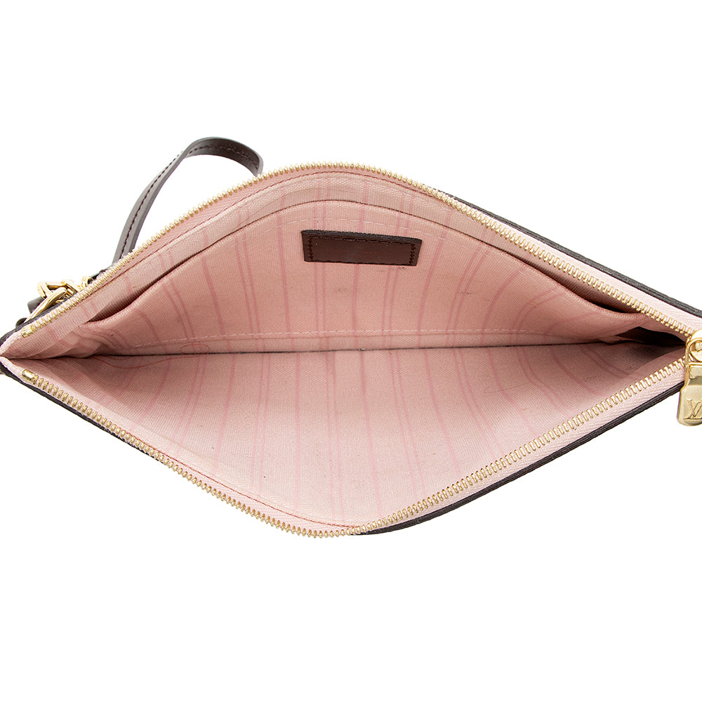 Louis Vuitton Damier Ebene Neverfull MM Pochette (SHF-19212)